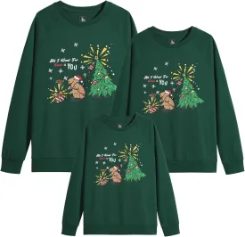 2024 Family Matching, Funny Christmas Sweater Capybara, Family Christmas Shirts for Kids and Adult Size