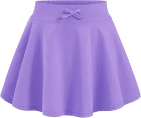 BOOPH Girls Skirts Kids Casual Mini Skorts Toddler Athletic Uniform Skirts with Pockets