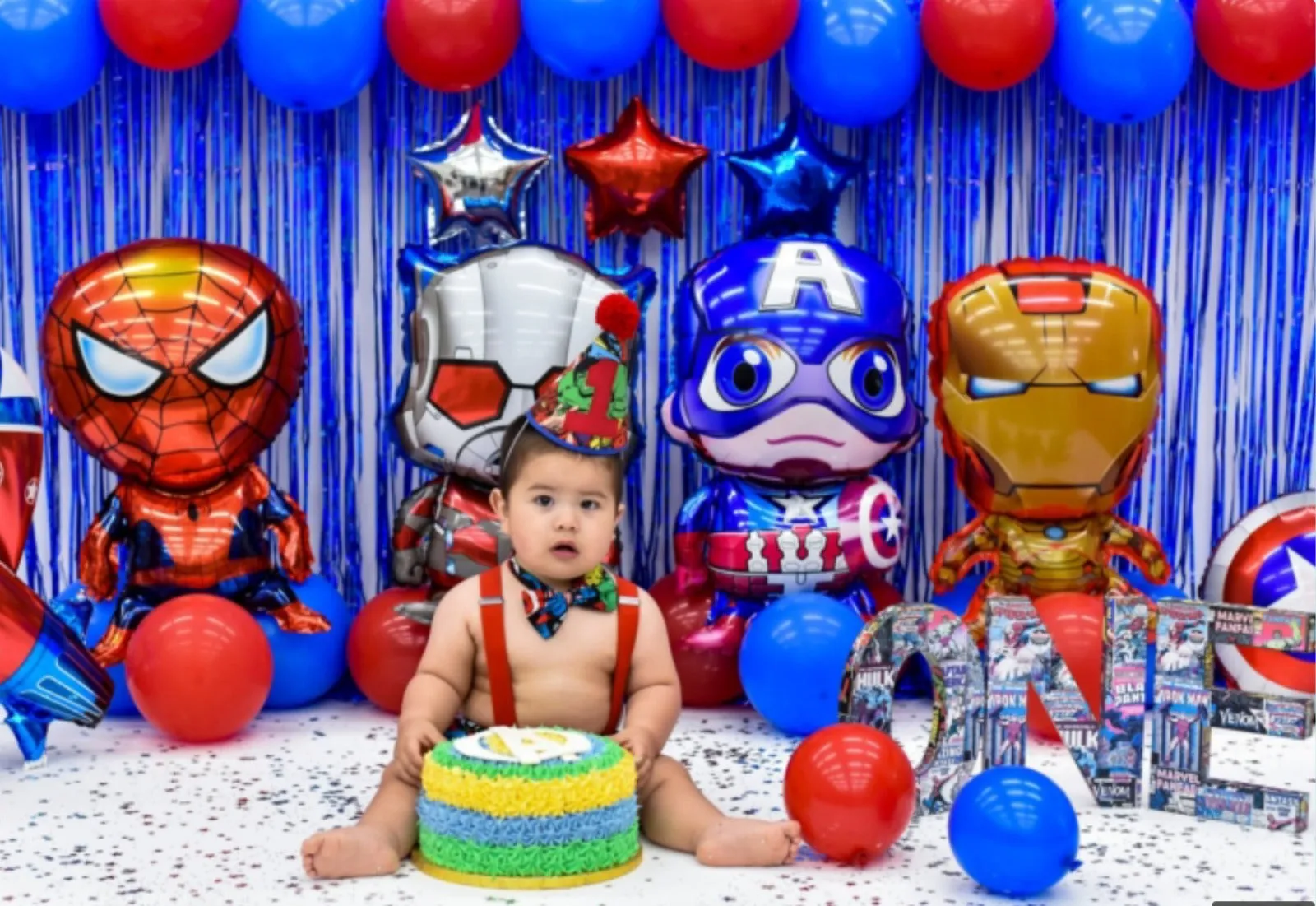 Boys Avengers Cake Smash Outfit, 1st Birthday Outfit Boy