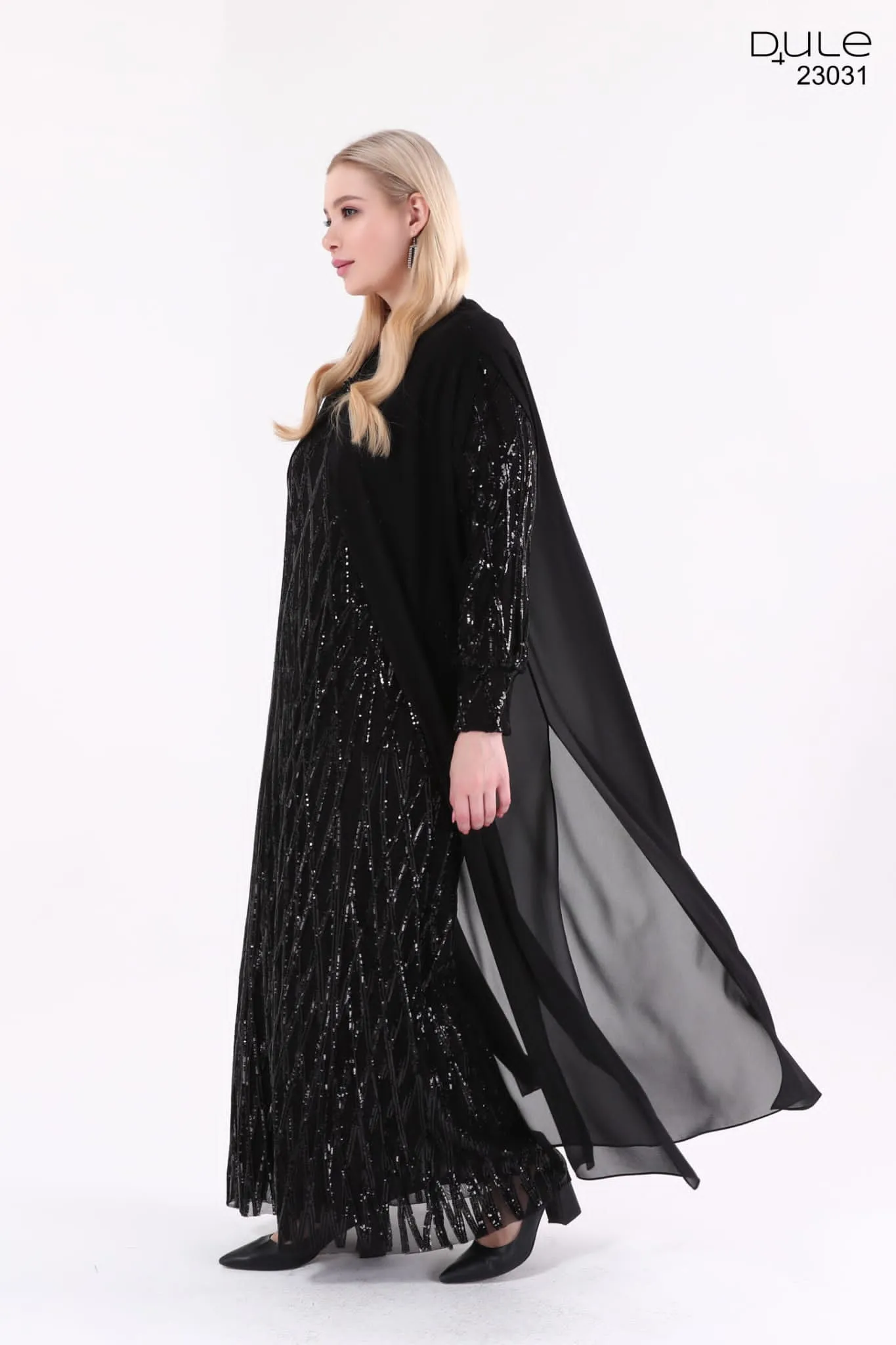DL 031A 2 Piece Dress Set Black