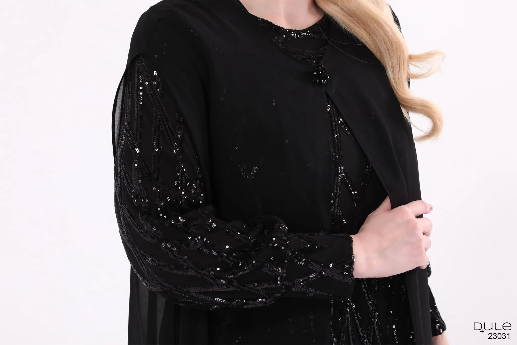 DL 031A 2 Piece Dress Set Black