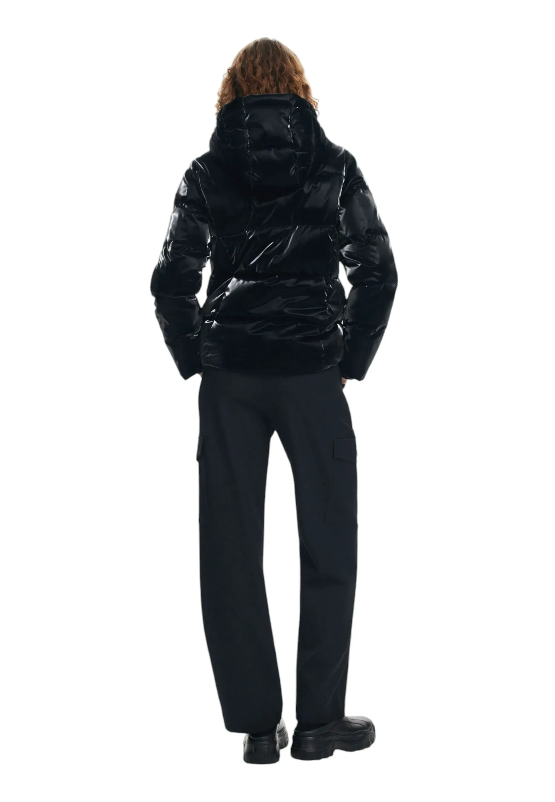 Down jacket Desigual padded_flam Black