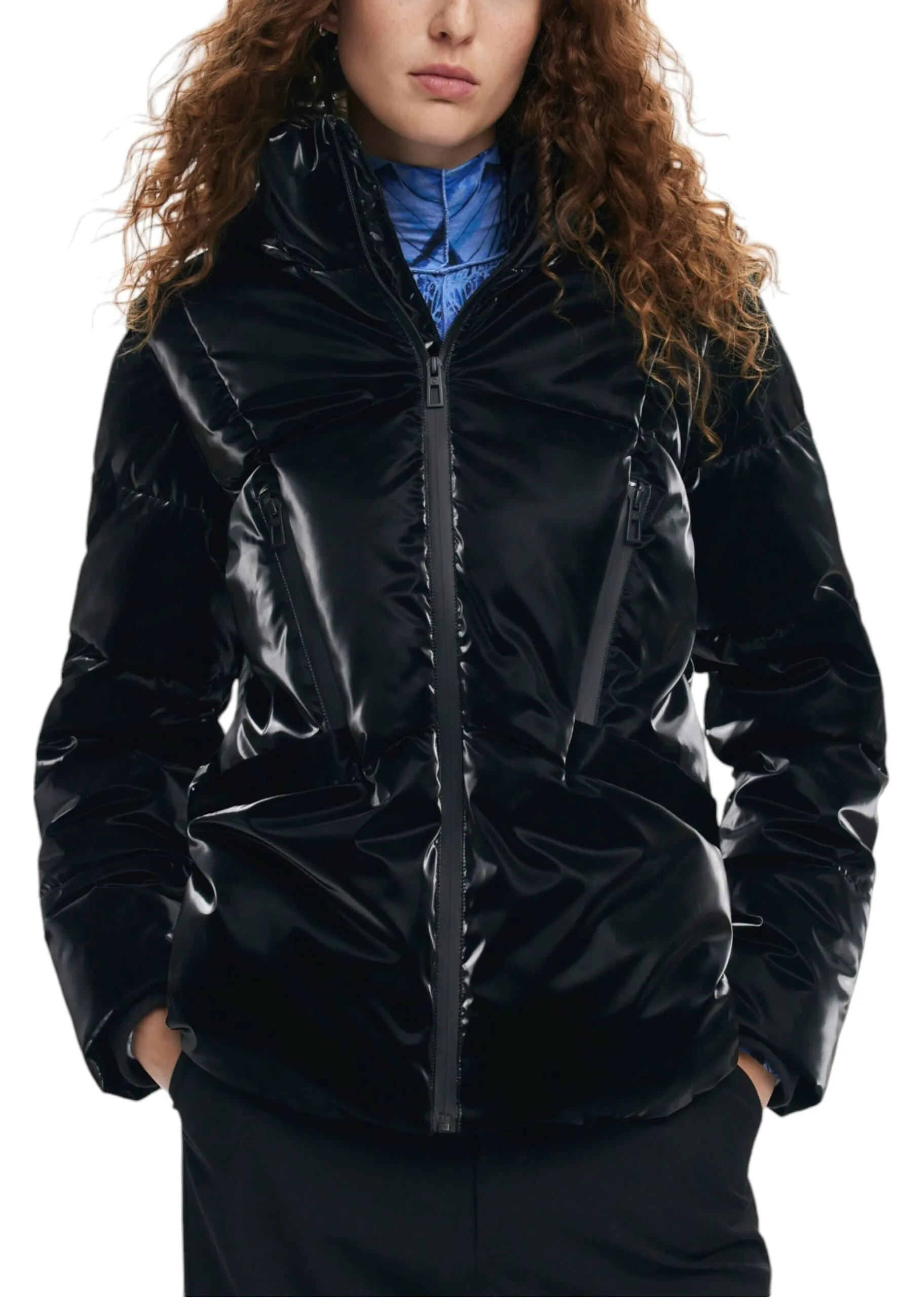 Down jacket Desigual padded_flam Black