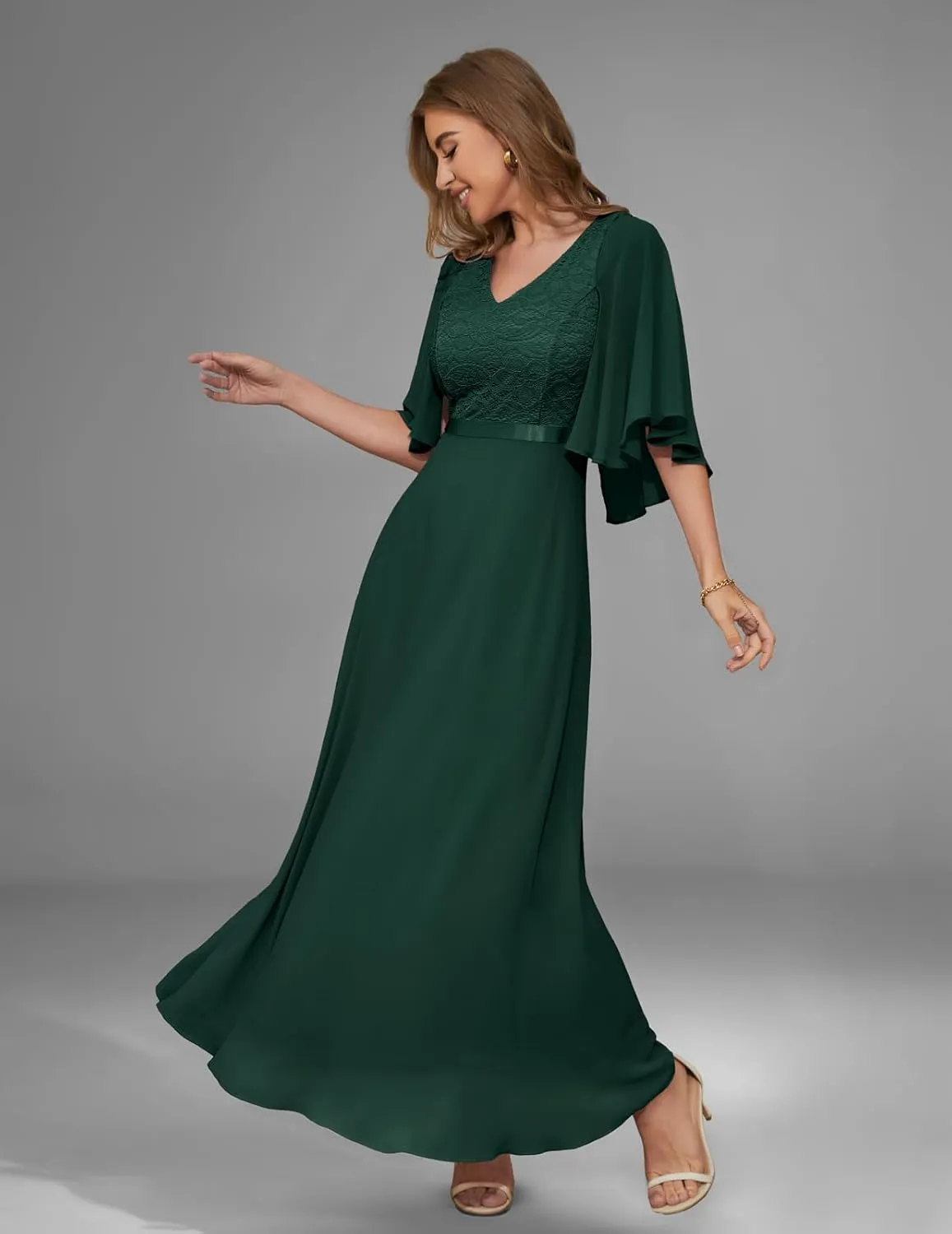 DRESSTELLS Womans Wedding Guest Formal Dress, 2025 Summer Bridesmaid Party Long Prom Church Dresses