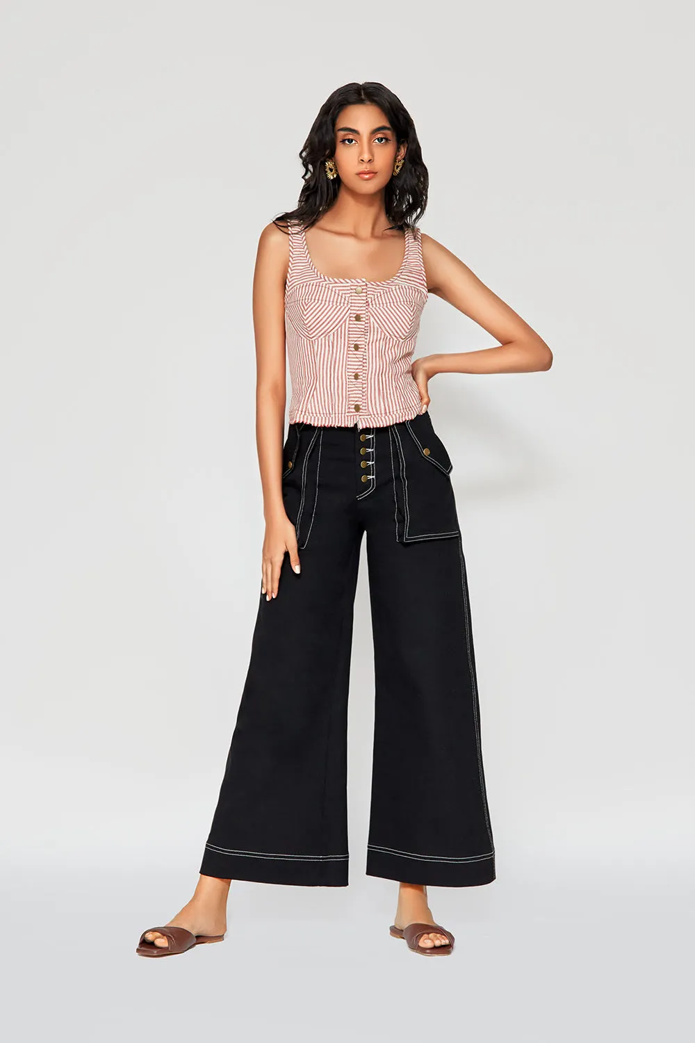 Erika Wide Leg Denim Pants