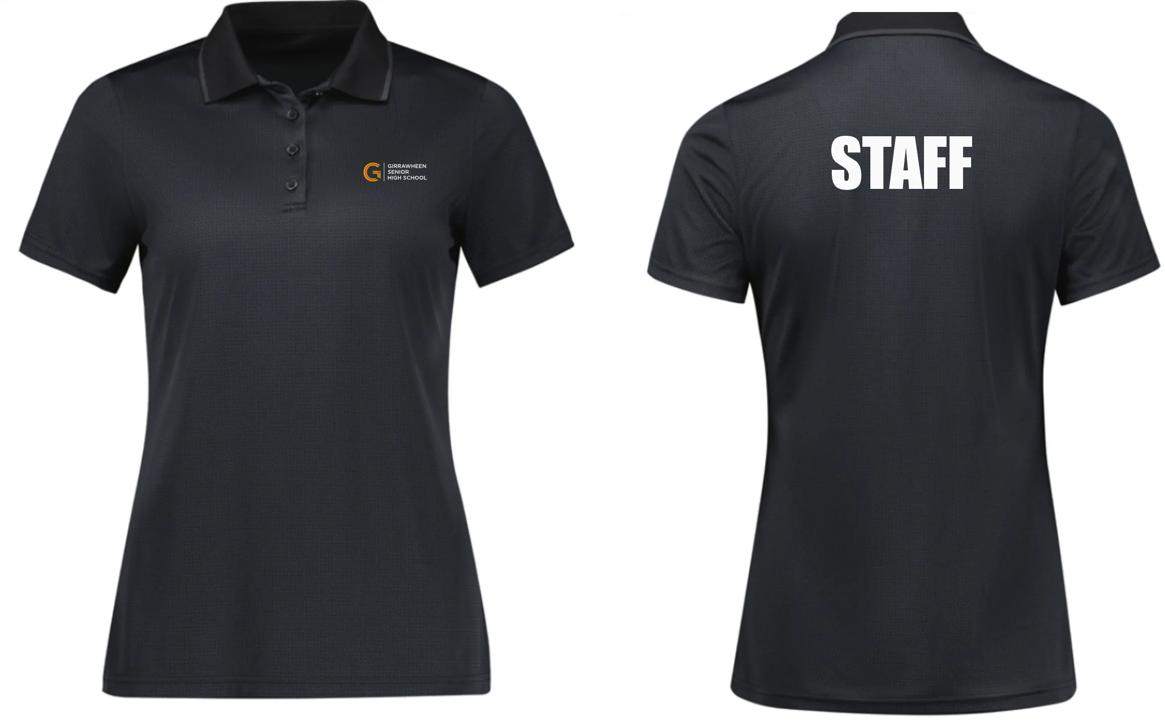 Girrawheen Senior High School Staff Women's Echo Black Polo P412LS
