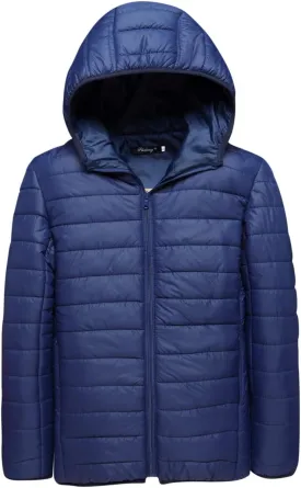 Lightweight Puffer Jacket Men with Hood Zip up Padded Coat Winter Down Jackets Quilted Jacket Warm Outdoor Jacket