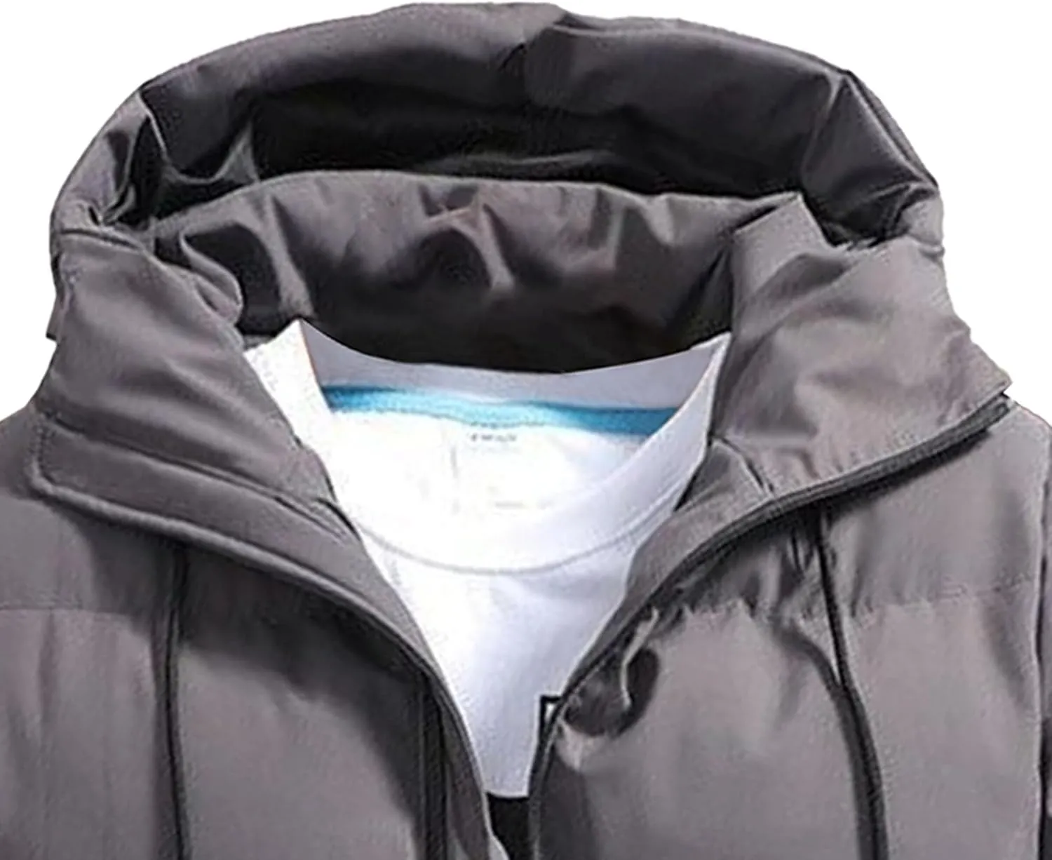 Maiyifu-GJ Men's Hooded Puffer Jacket Thicken Warm Winter Down Jackets Windproof Lightweight Quilted Padded Coat Outerwear