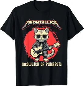 Meowtallica Meowster Of Purrpets - Funny Cat T-Shirt