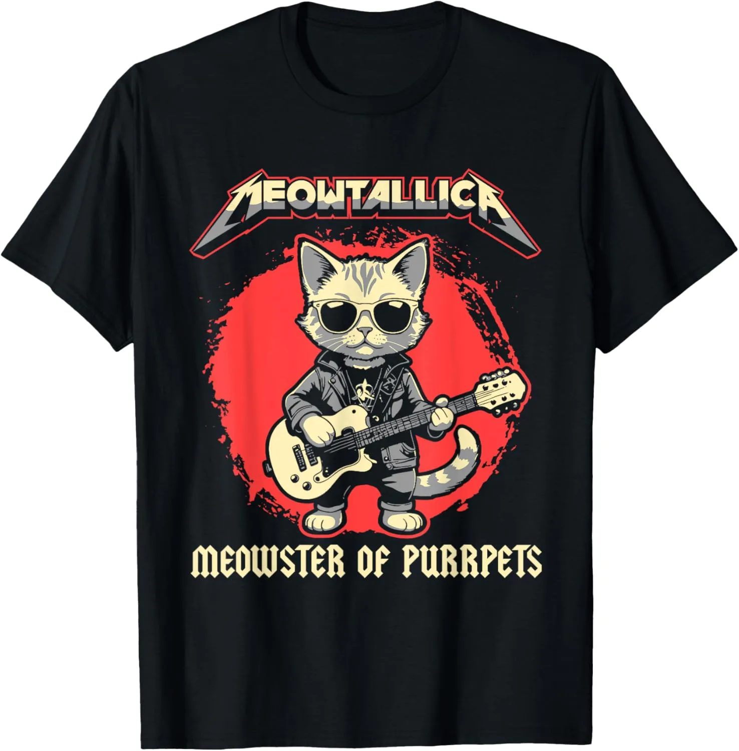 Meowtallica Meowster Of Purrpets - Funny Cat T-Shirt