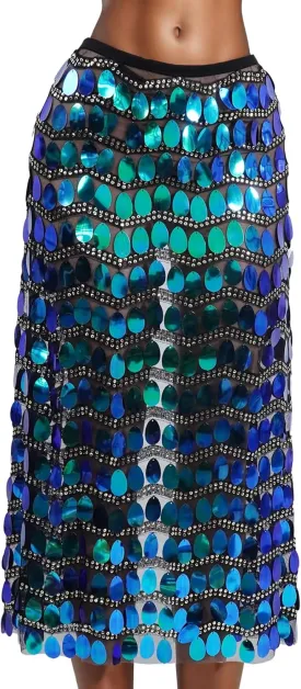 MUNAFIE Hip Scarf for Belly Dance Folk Dance Halloween Costume Tribal Dance Skirt with Sequin Tassel