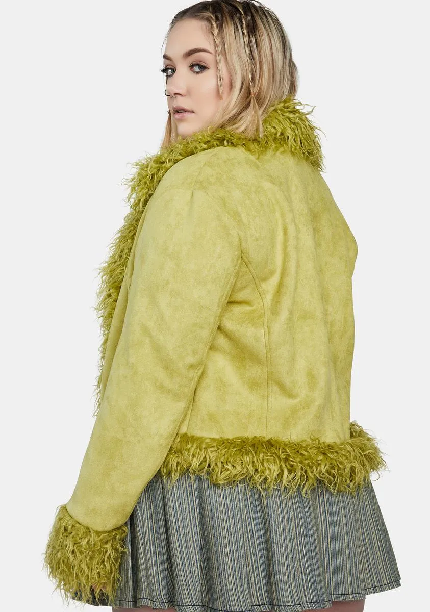 Plus Clover Real Intentions Vegan Suede Jacket