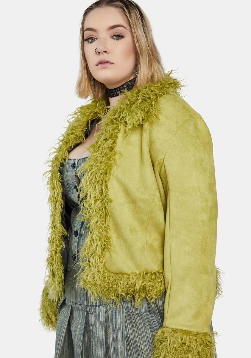 Plus Clover Real Intentions Vegan Suede Jacket