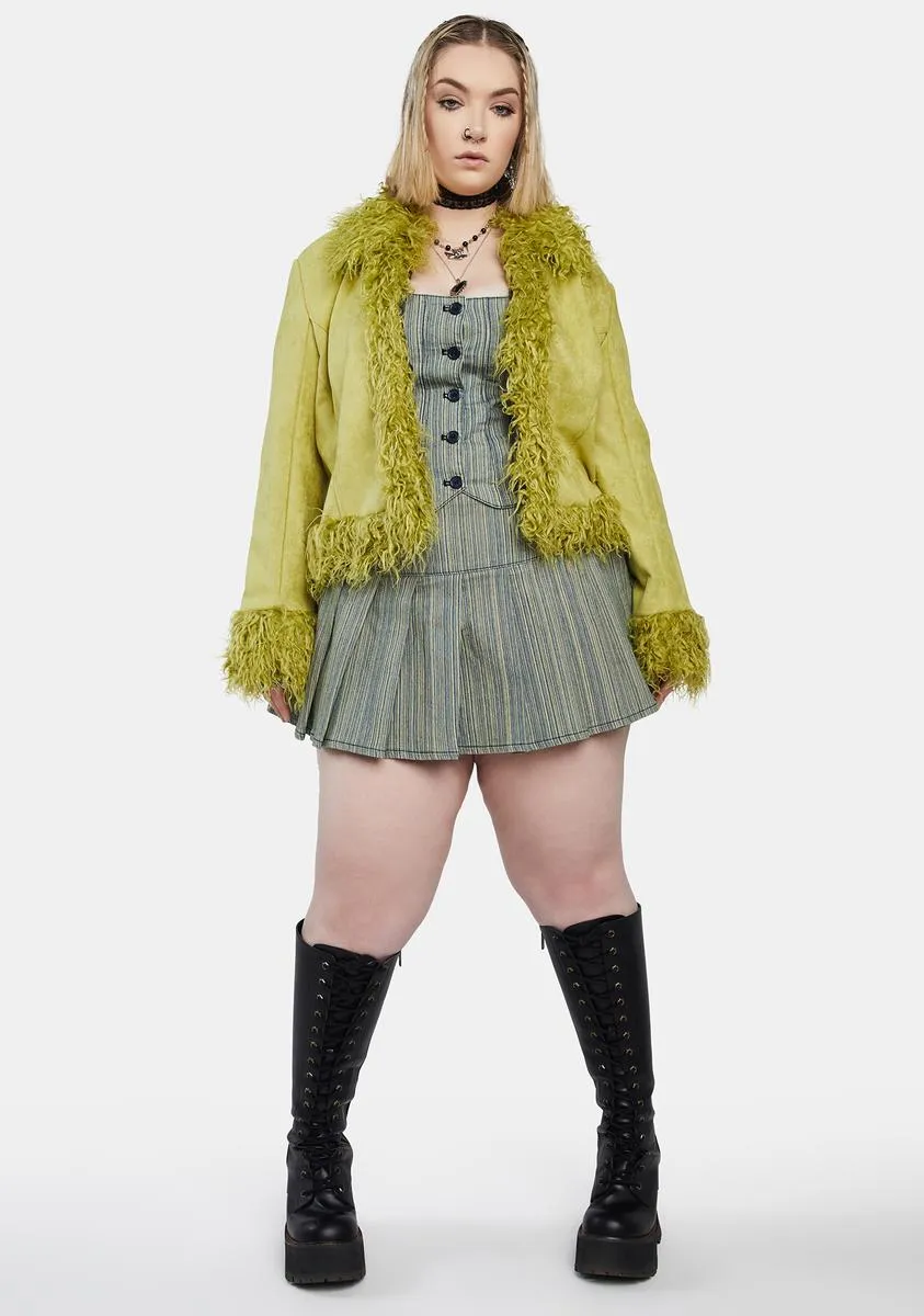 Plus Clover Real Intentions Vegan Suede Jacket
