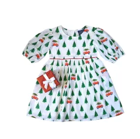 Puff Sleeve Dress, Bringing Home the Tree