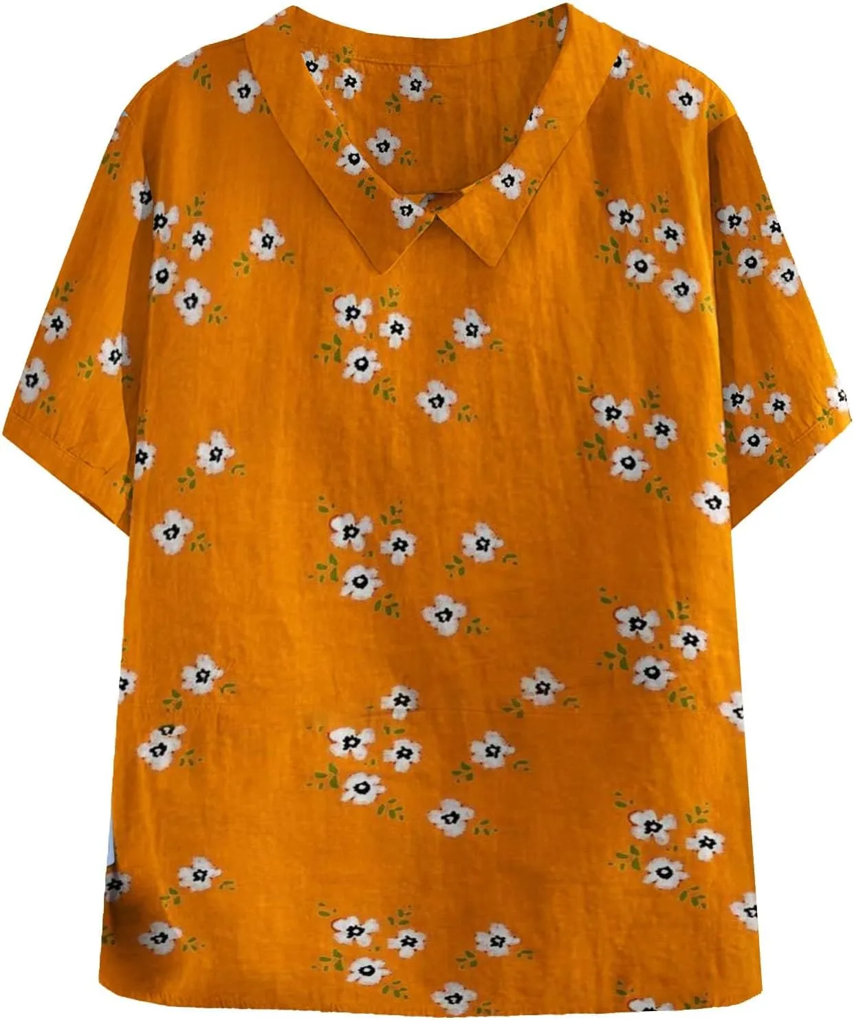 Shirts for Women Trendy Summer Cotton Linen Short Blouses Sleeve Tops Casual Collared Work Blouse Fashion Tunic 2025