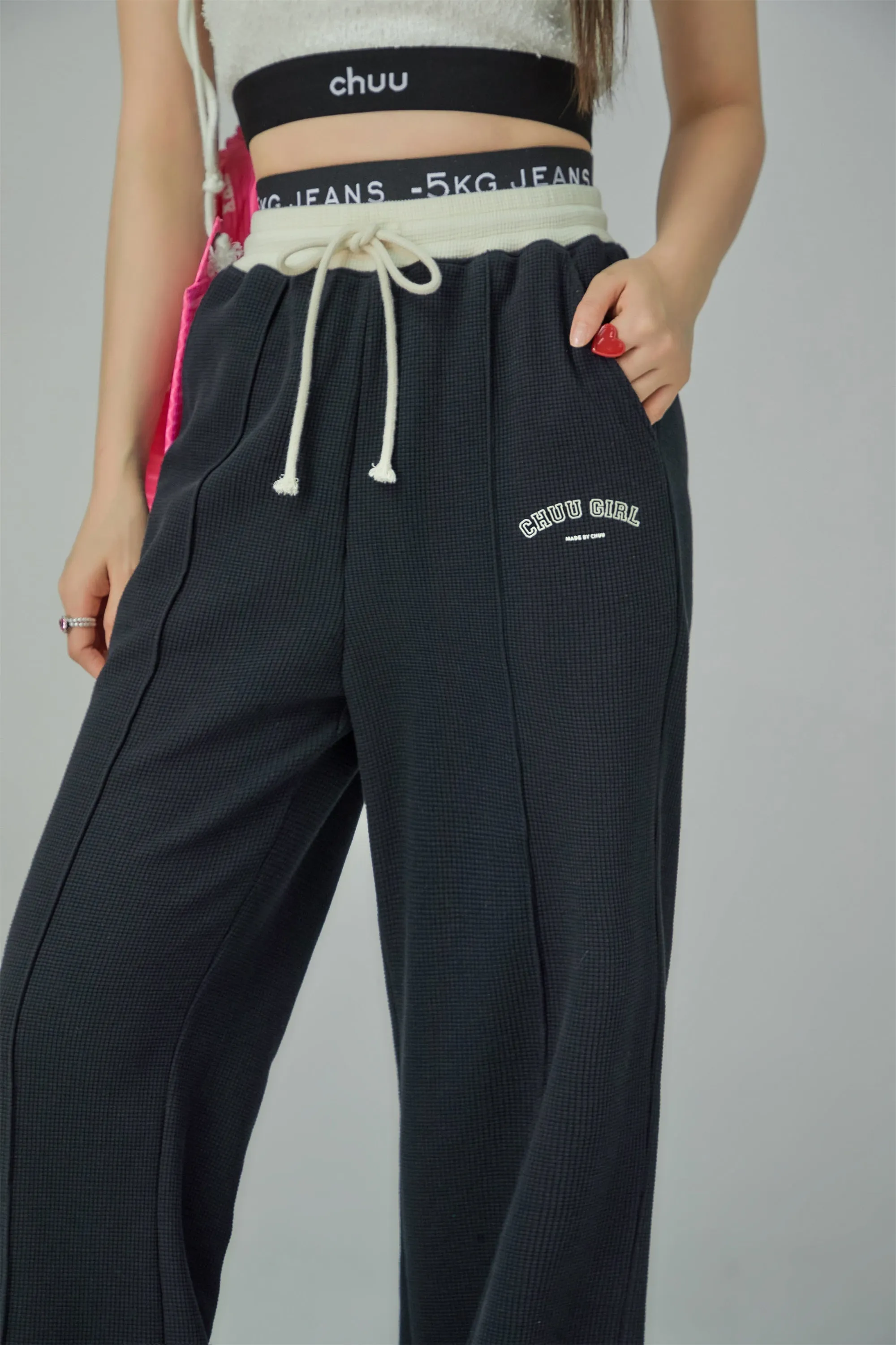 Wide-Leg Simple Jogger Pants