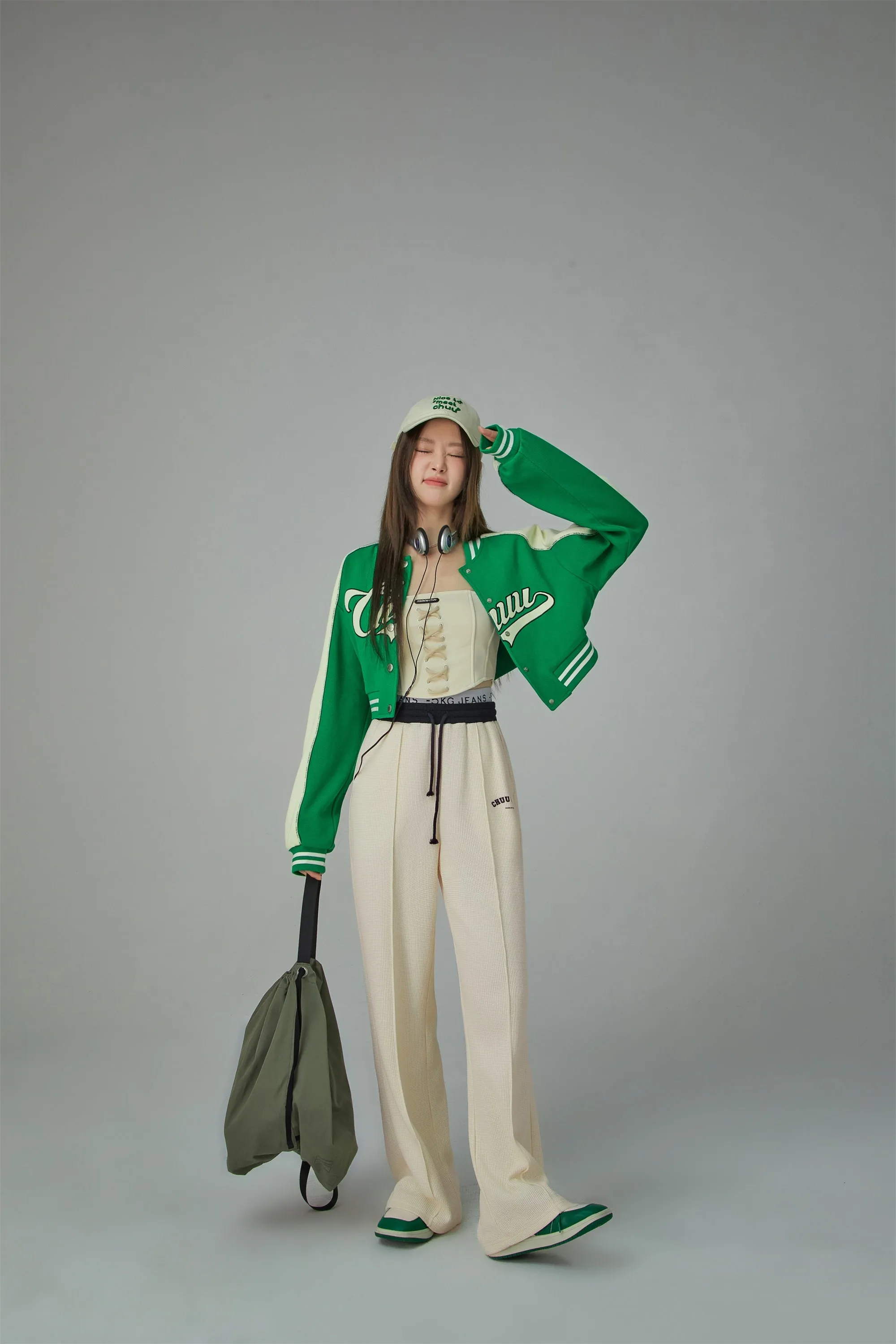 Wide-Leg Simple Jogger Pants