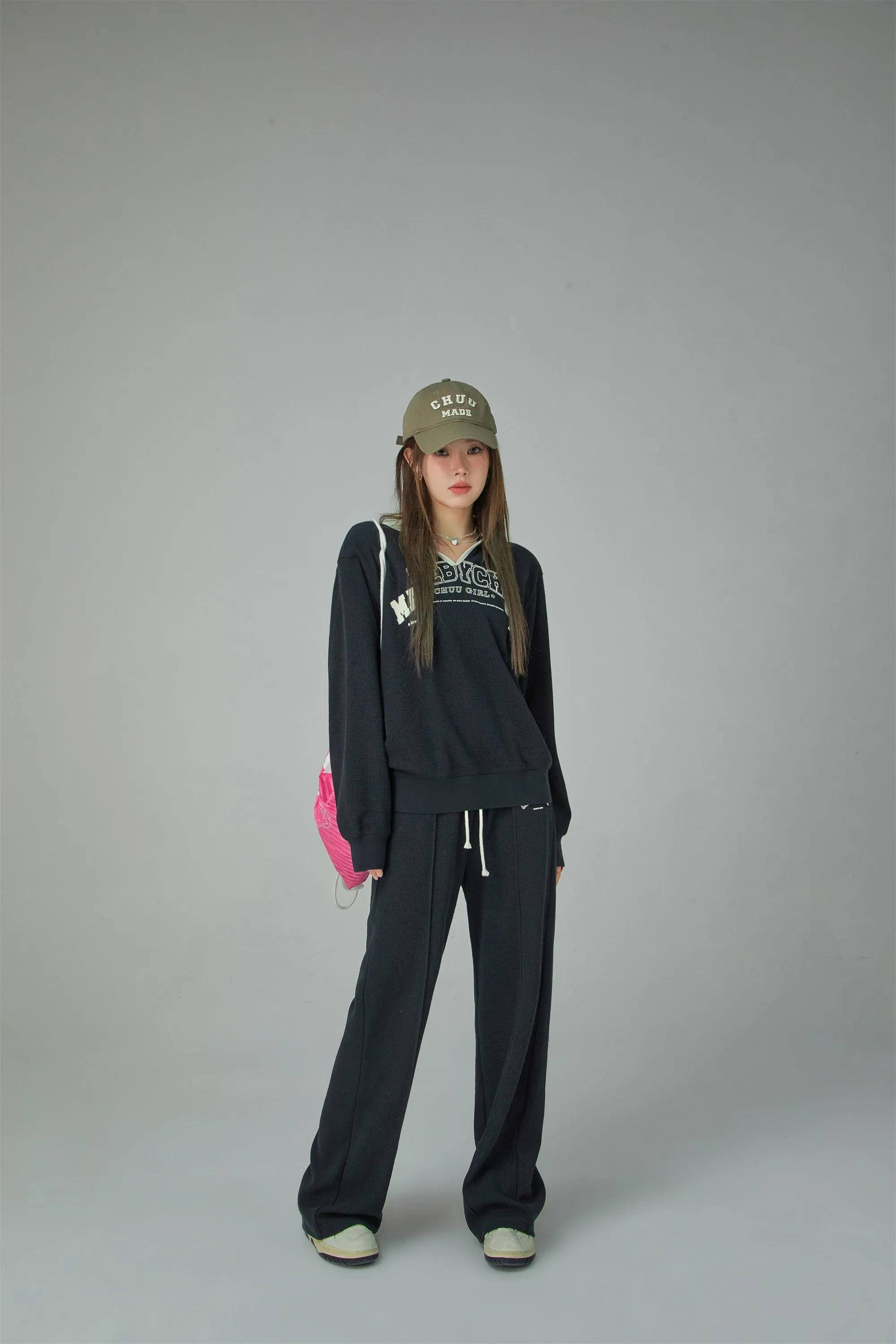 Wide-Leg Simple Jogger Pants
