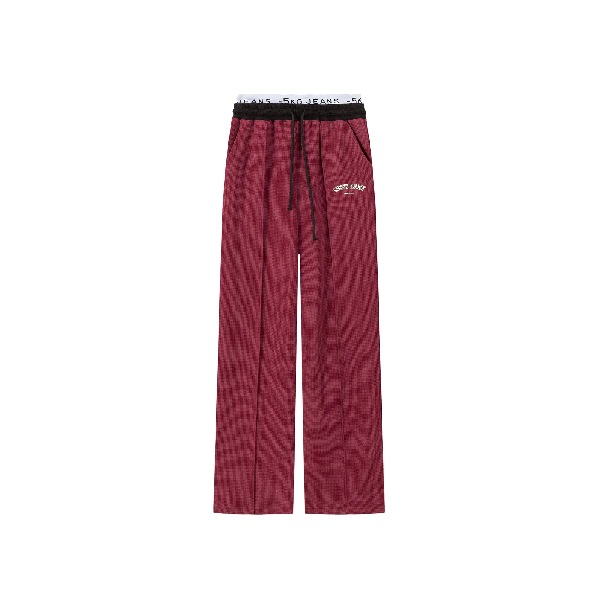 Wide-Leg Simple Jogger Pants