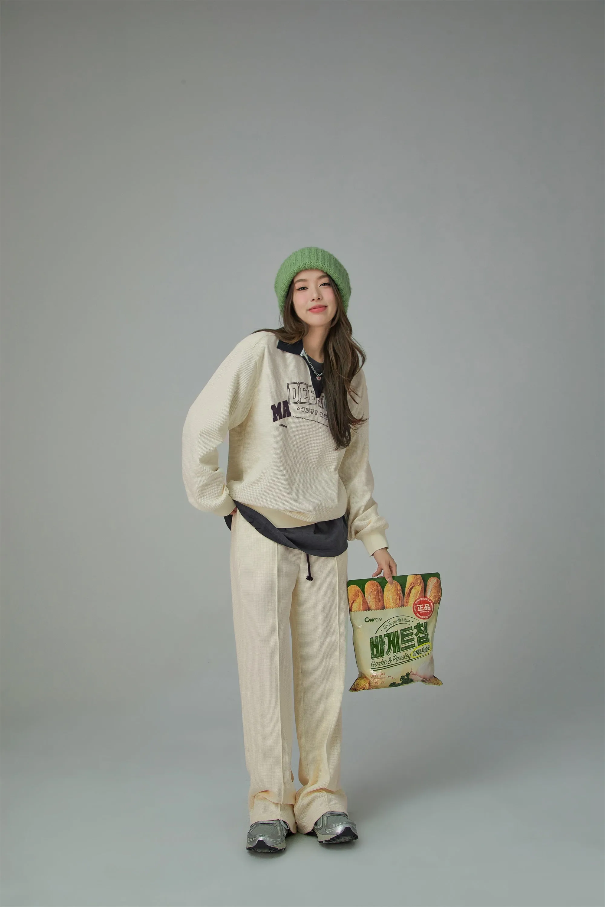 Wide-Leg Simple Jogger Pants