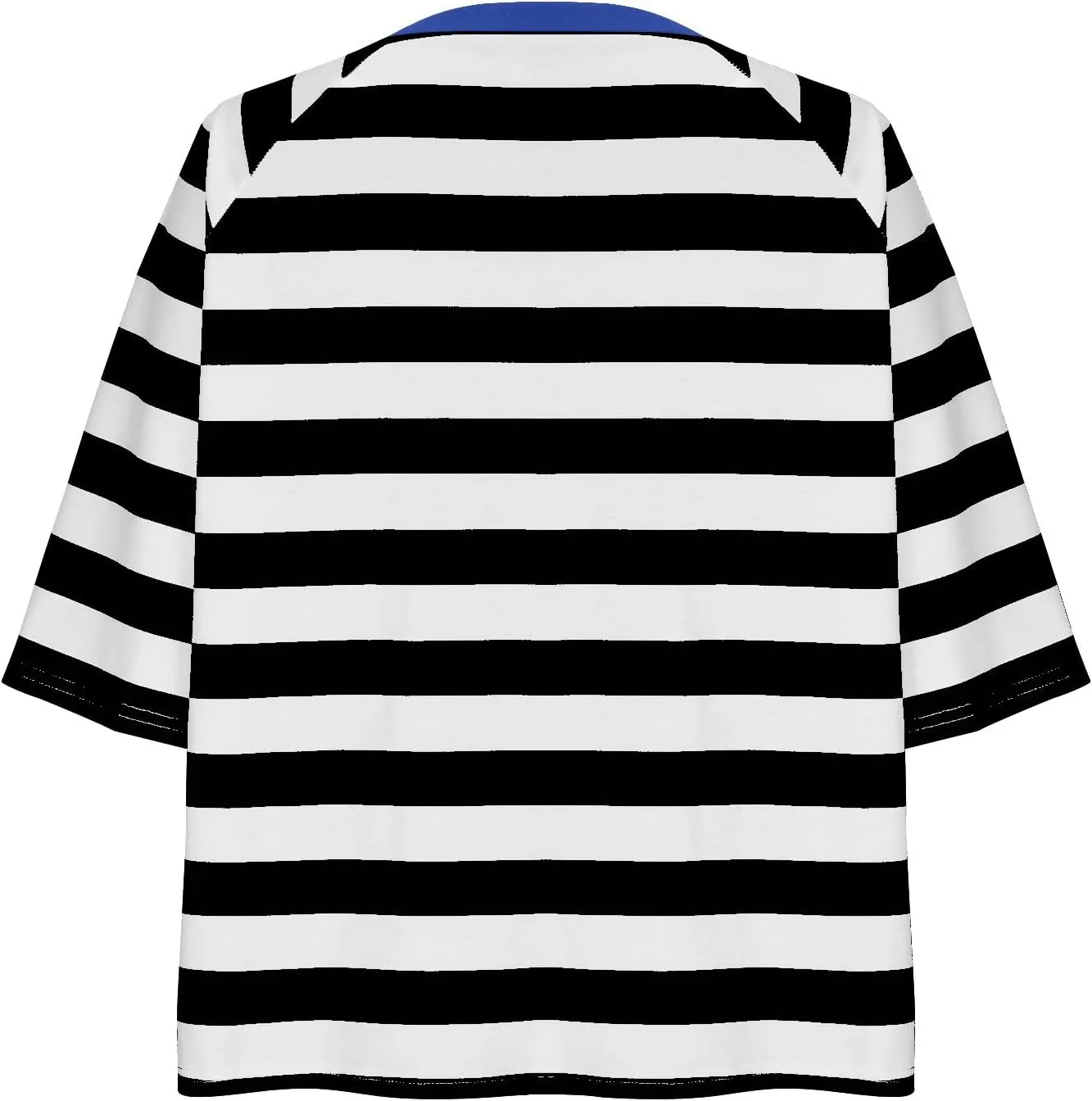 Women Striped Color Block T-Shirts Oversized Baggy Crew Neck Basic Cotton Preppy Shirt 3/4 Sleeve Casual Fall Tops
