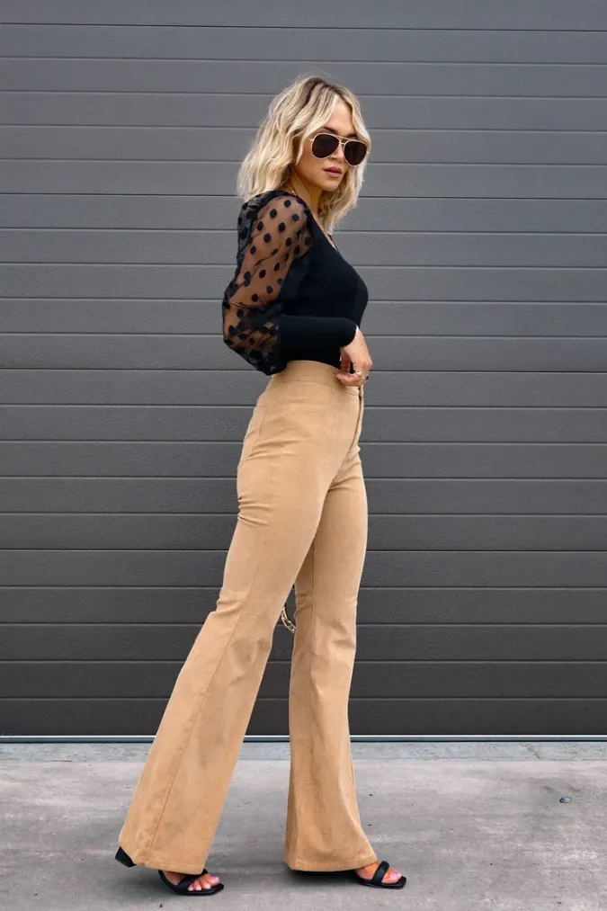 Women's Vintage High Waisted Corduroy Flared Jeans | Perfect for All Seasons