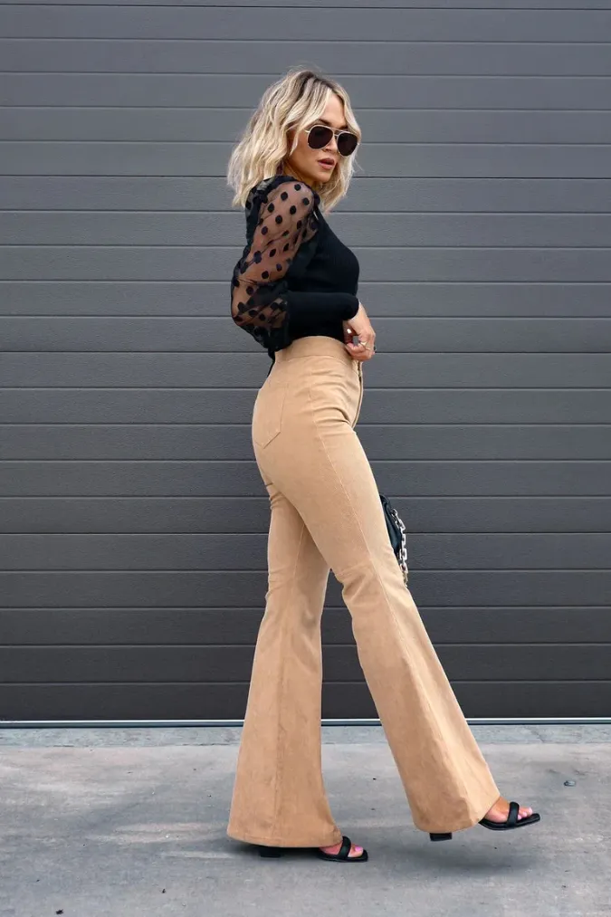 Women's Vintage High Waisted Corduroy Flared Jeans | Perfect for All Seasons