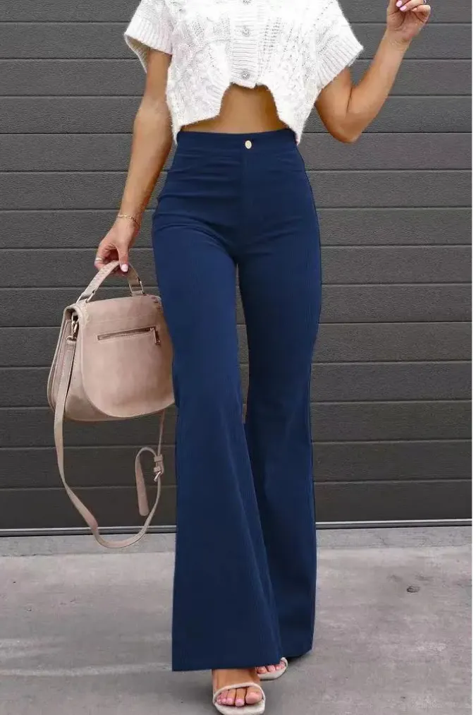 Women's Vintage High Waisted Corduroy Flared Jeans | Perfect for All Seasons