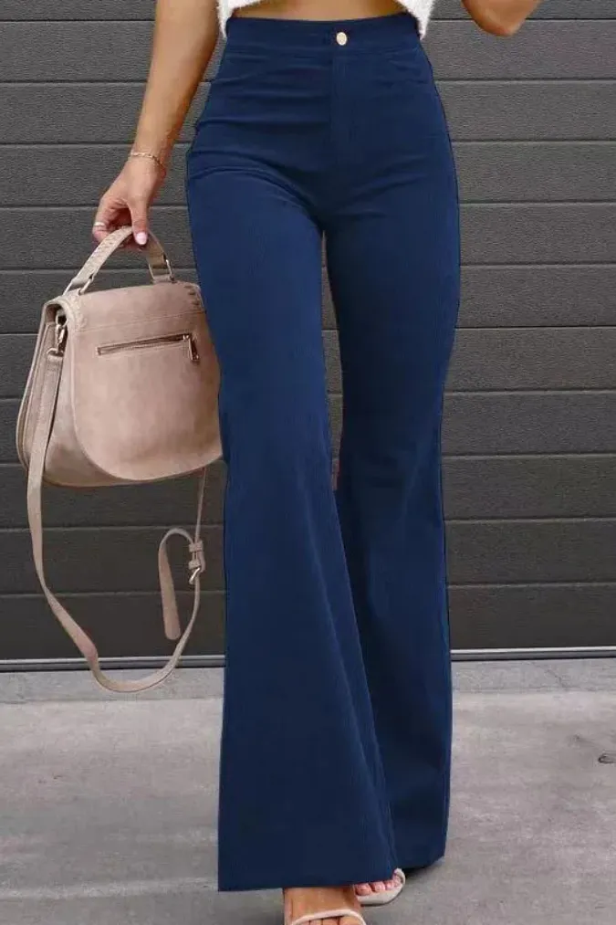 Women's Vintage High Waisted Corduroy Flared Jeans | Perfect for All Seasons