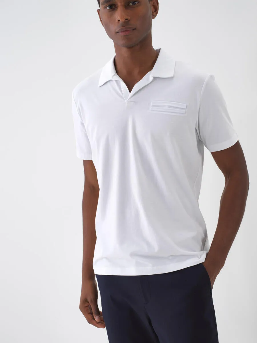 Xint White Polo With Pocket
