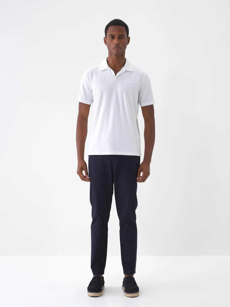 Xint White Polo With Pocket